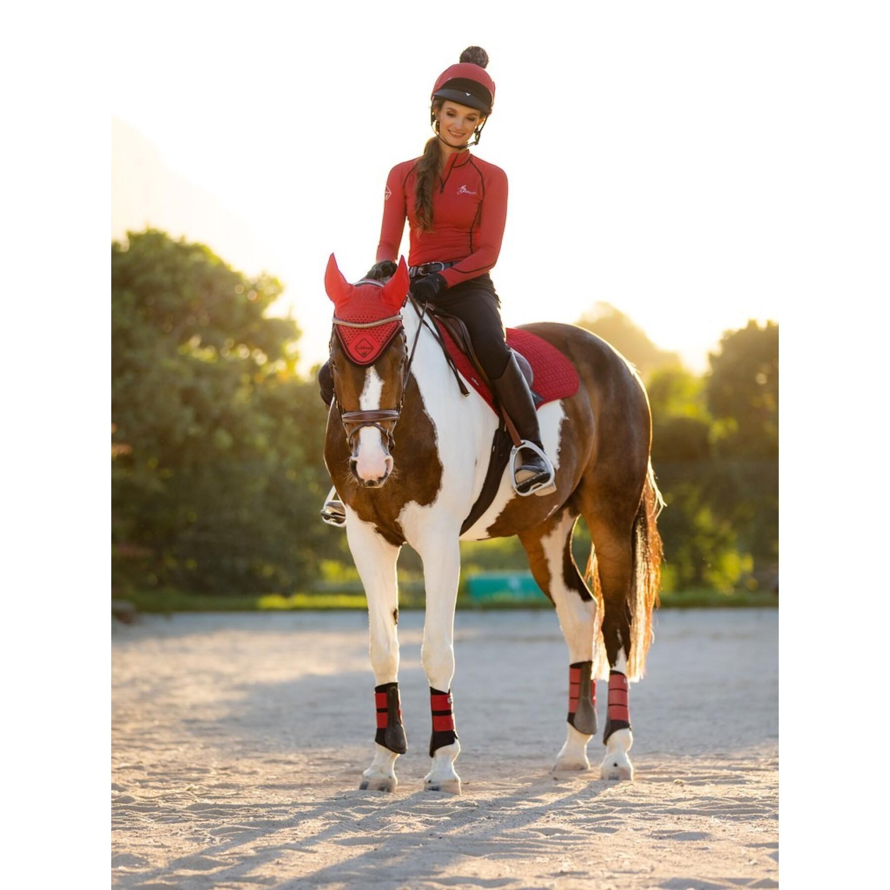 Tapis de selle pour cheval satin BR Equitation Capri - Tapis de CSO/mixtes  - Textile pour cheval - Cheval au travail