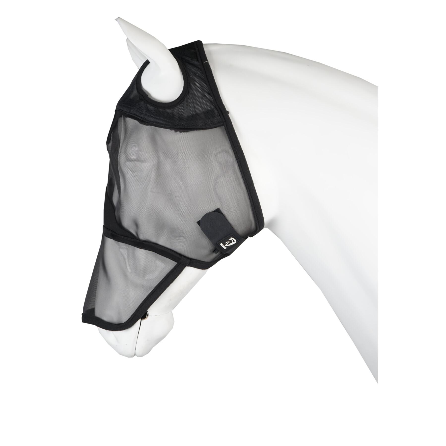 Masque anti-mouches avec nez pour cheval avec protection UV Horka
