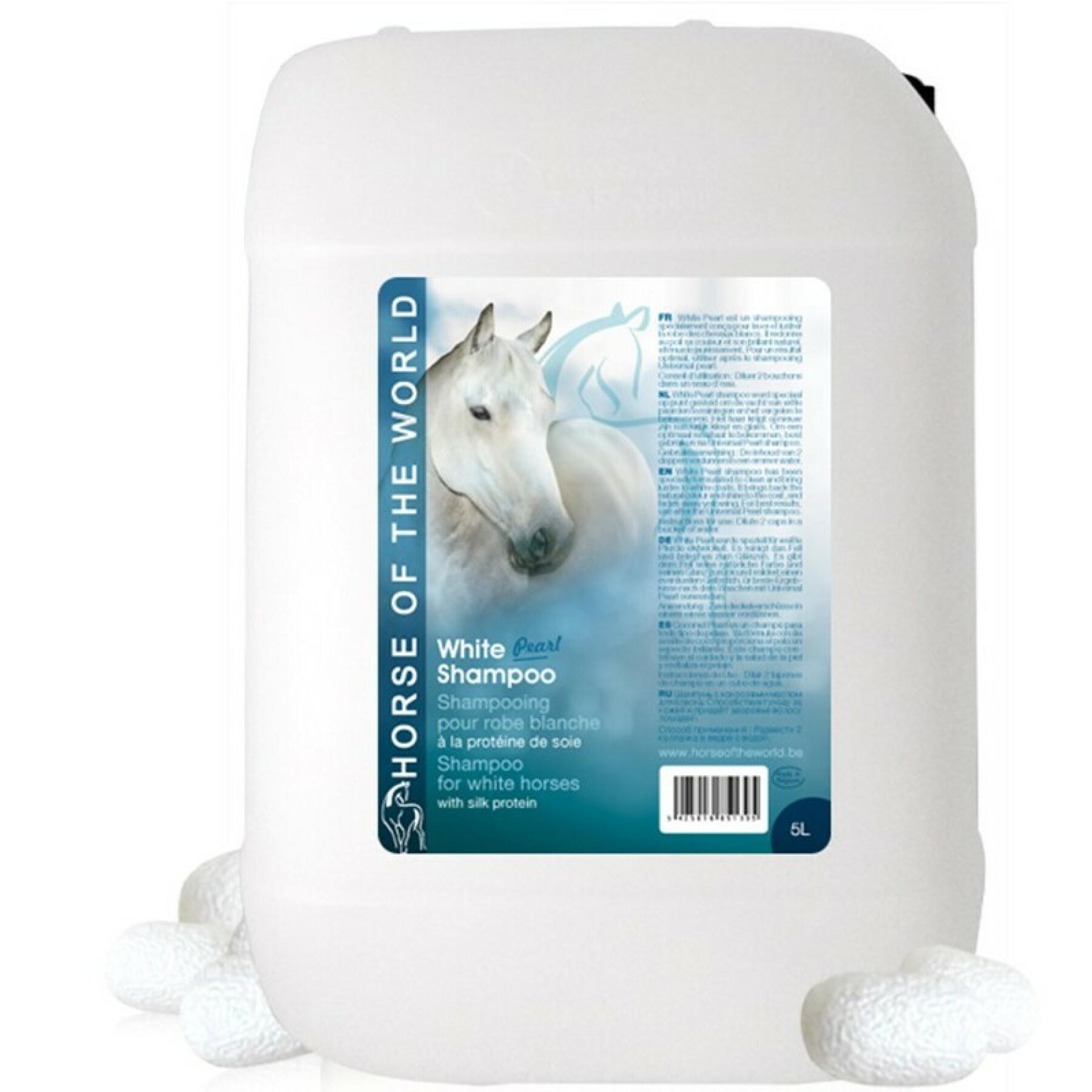 Shampoing blanc pour cheval Horse Of The World 20 l