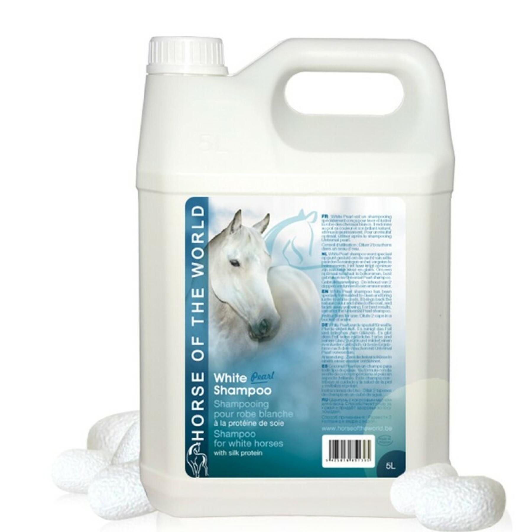 Shampoing blanc pour cheval Horse Of The World 5 l