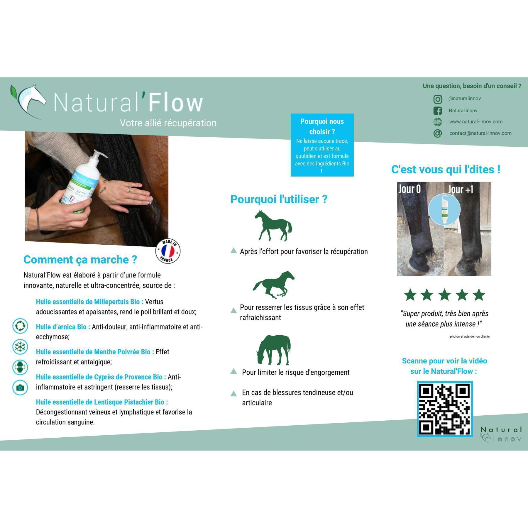 Gel de massage cheval Natural Flow 500ml