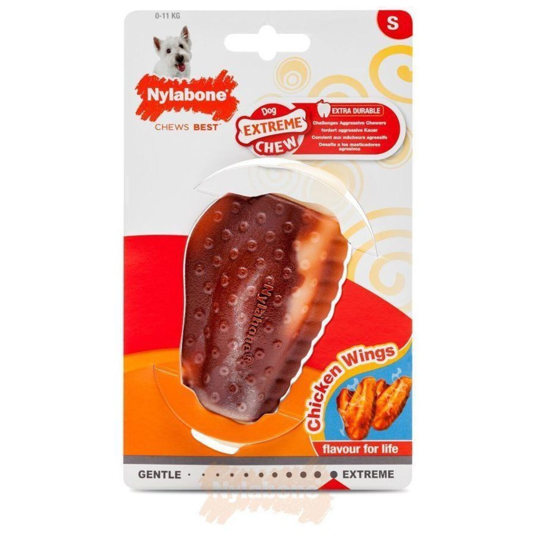 Jouet pour chien Nylabone Extreme Chew - Chicken Wing S