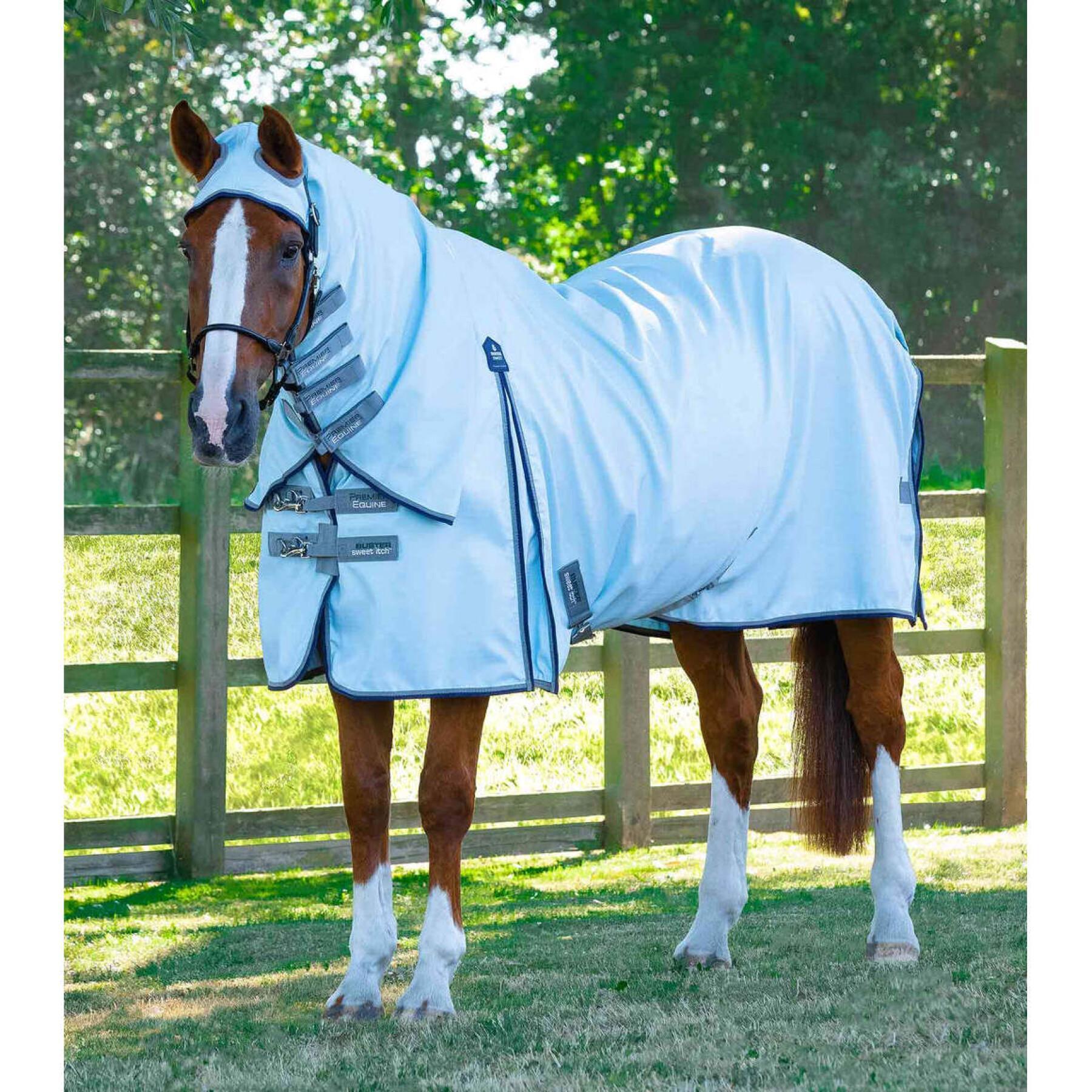 Couverture anti-mouches pour cheval avec sursangles Premier Equine Buster Sweet Itch