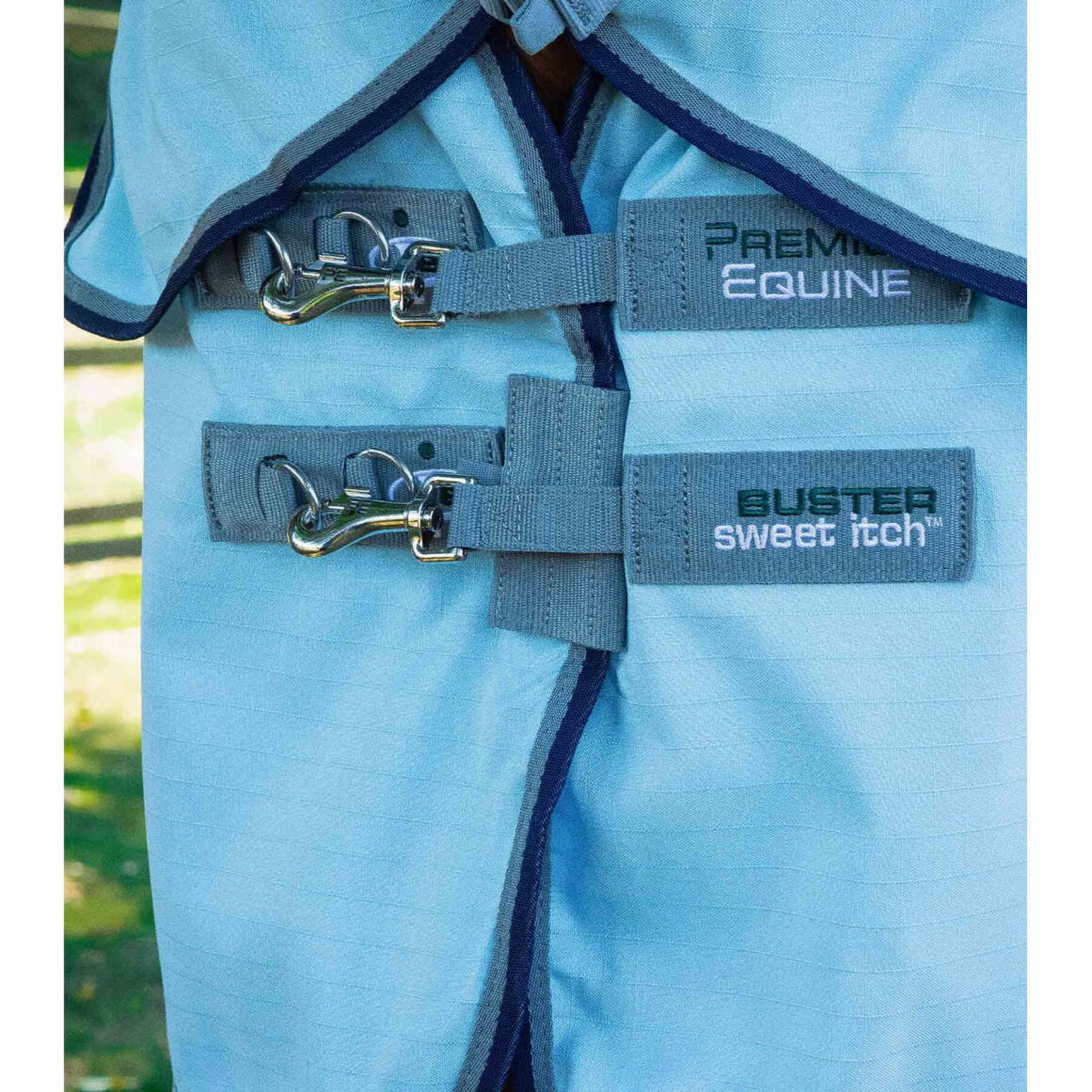 Couverture anti-mouches pour cheval avec sursangles Premier Equine Buster Sweet Itch