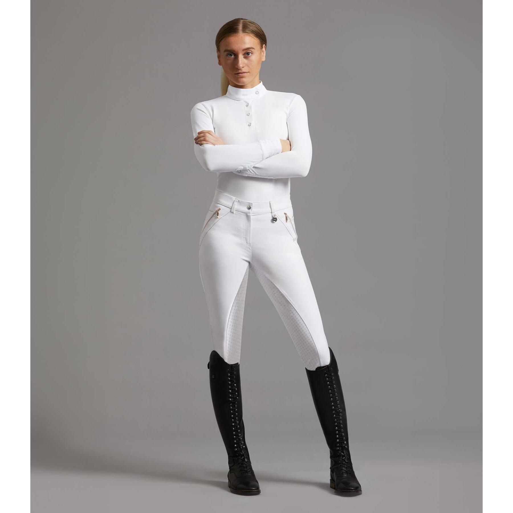 Pantalon d'équitation femme - bleu marine/blanc - Greenfield Selection