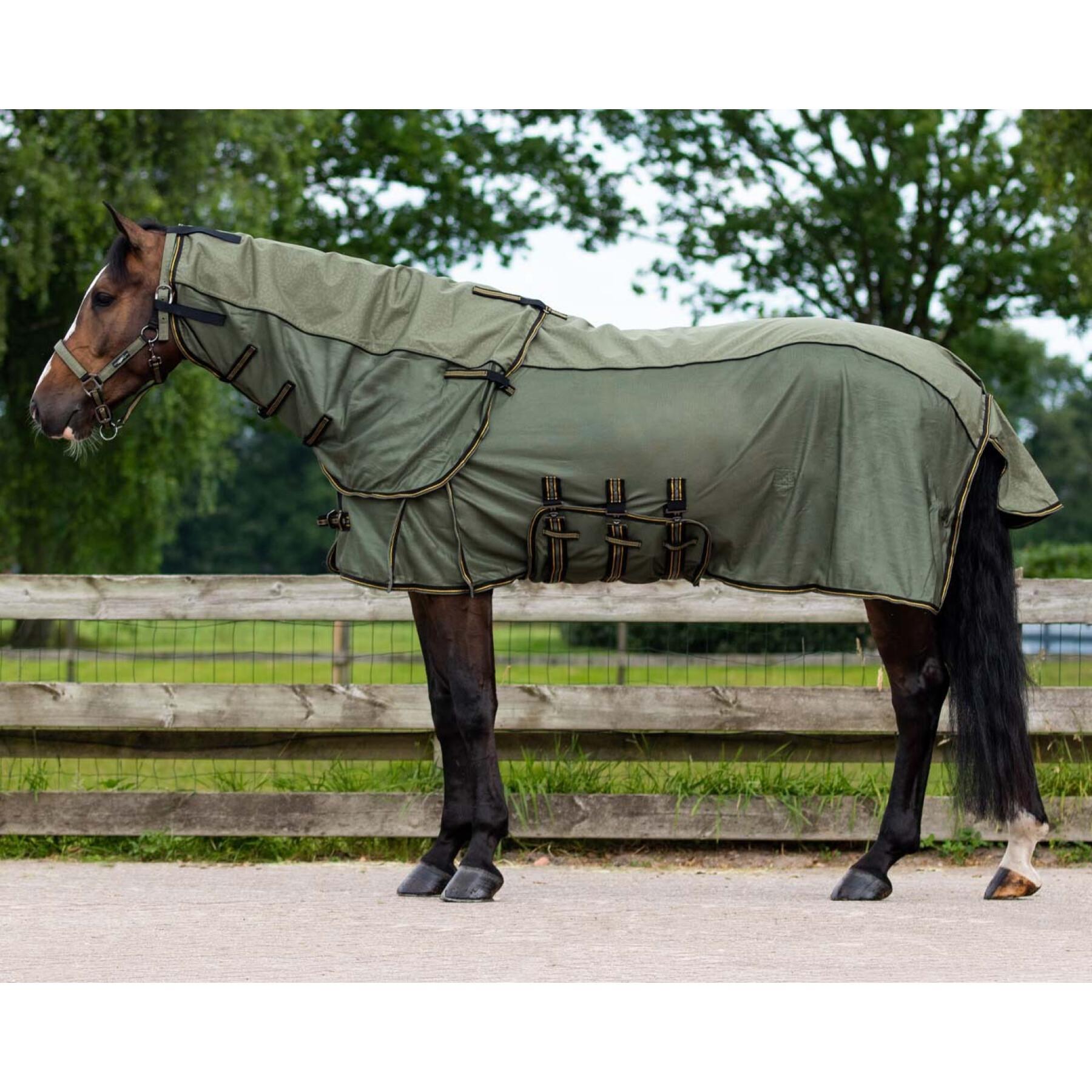 Couverture anti-insecte/été pour cheval avec couvre-cou QHP Combo