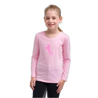T-shirt équitation manches longues  fille Cavalliera Just Pink