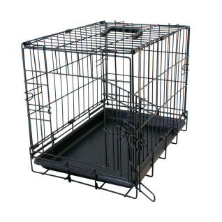 Cage de transport pour chien avec 2 portes tirroir plastic Duvoplus Fer Pliable