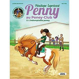 Livre en bande dessinée penny au poney-club l'indomptable poney Ekkia