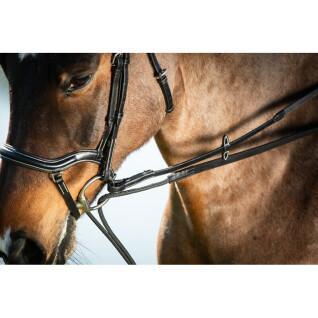 Rênes pour cheval équitation allemandes en cuir + corde HFI