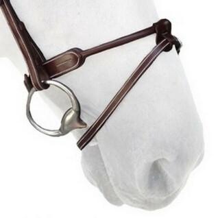 Muserolle cheval cuir rond Silver Crown
