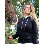 Sweatshirt à capuche équitation femme Ju & Pa Mandy compatible hélite