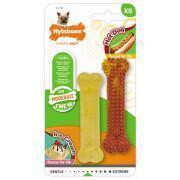 Lot de 2 jouets pour chien Nylabone Moderate Small Dog - Hot Dog / Vanilla Ice Cream XS